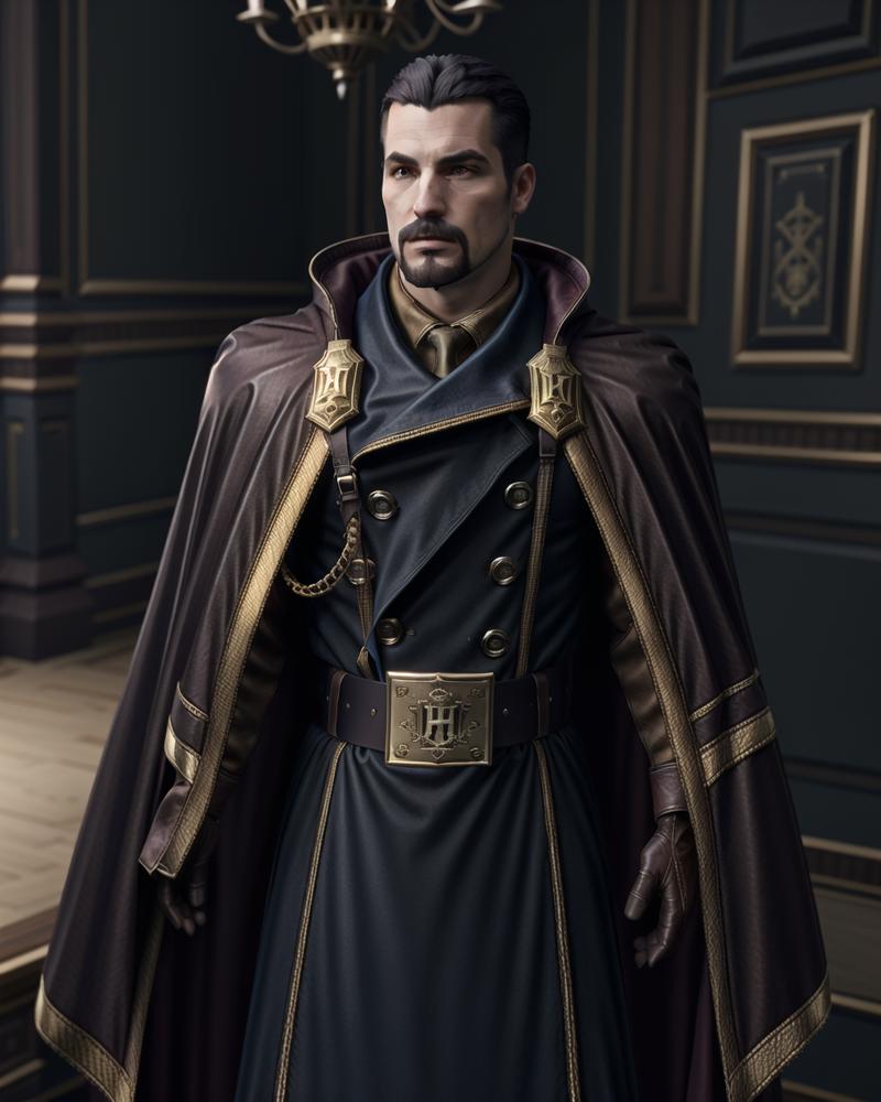 06582-82831-yasker, blue military coat, long purple cloak, high collar, golden edgings, cowboy shot, adult, leather belt, 1boy, standing, fr.png